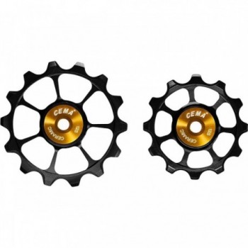 Rouleaux de dérailleur Cema Shimano 105/Ultegra 12-14T en céramique noirs - 1