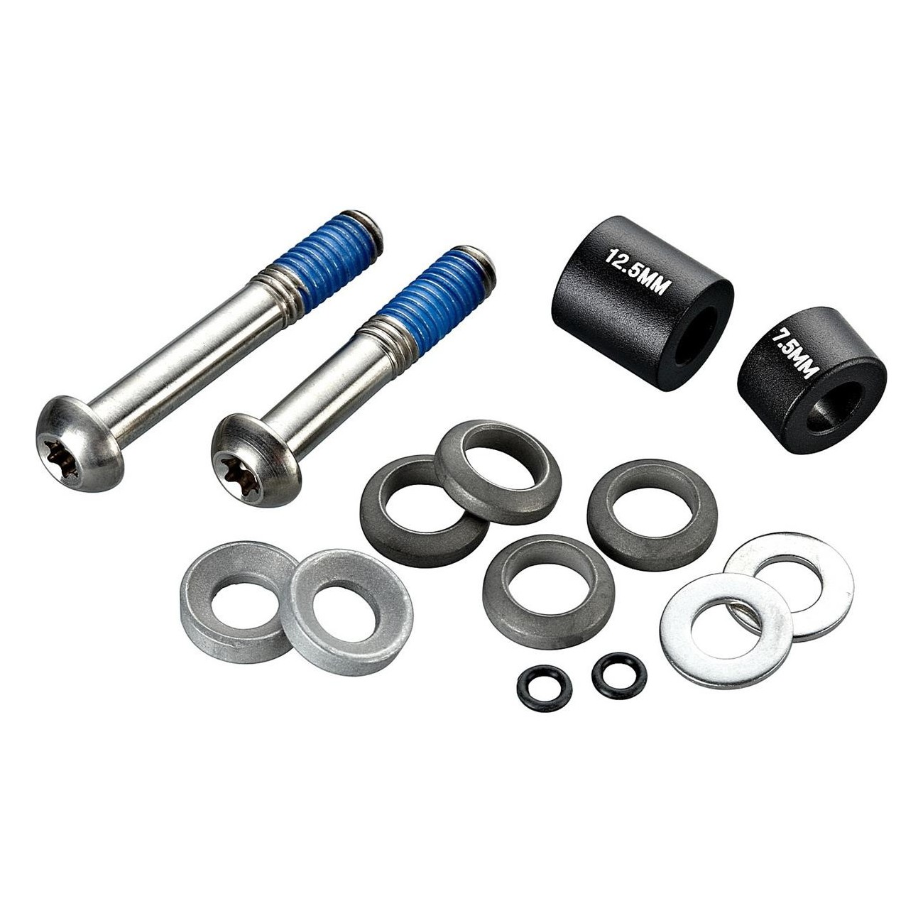 Titanium T25 Spacer Set with Brake Caliper Support - Front 180mm/Rear 160mm - 1