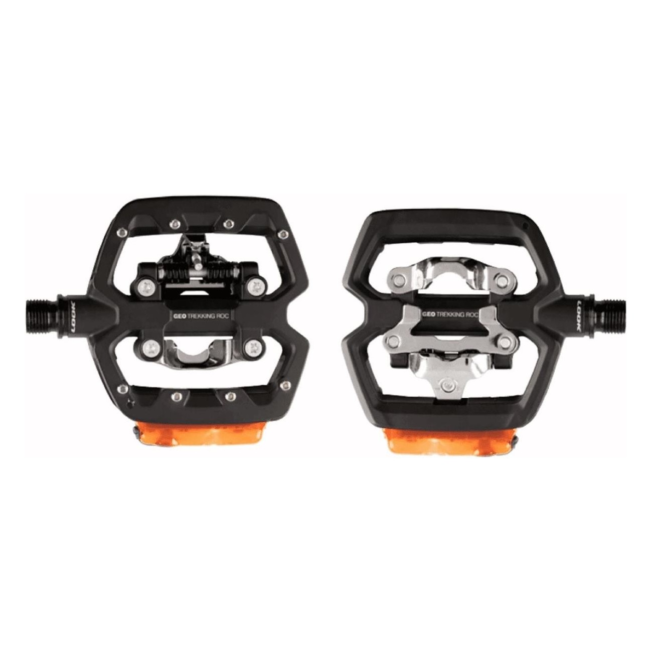 Geo Trekking Roc Vision Black Pedals with Rechargeable USB Lights for Citybike 2020 - 1