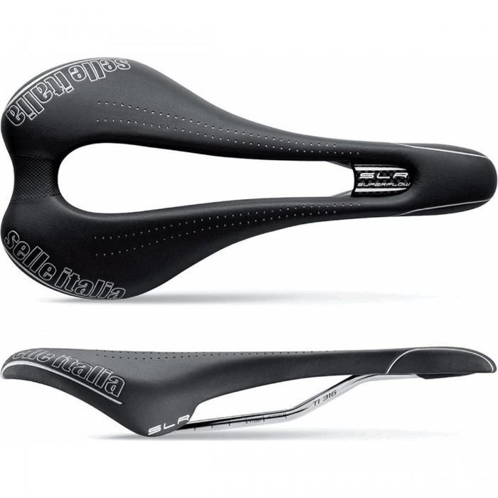 Sella SLR Superflow 145x275mm Nero in Fibra Tek, Leggera 190g, Performance Selle Italia - 1 - Selle - 8030282382039