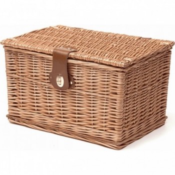 Natural Wicker Suitcase Basket 37x26x23 cm - Elegant and Versatile for Home - 1