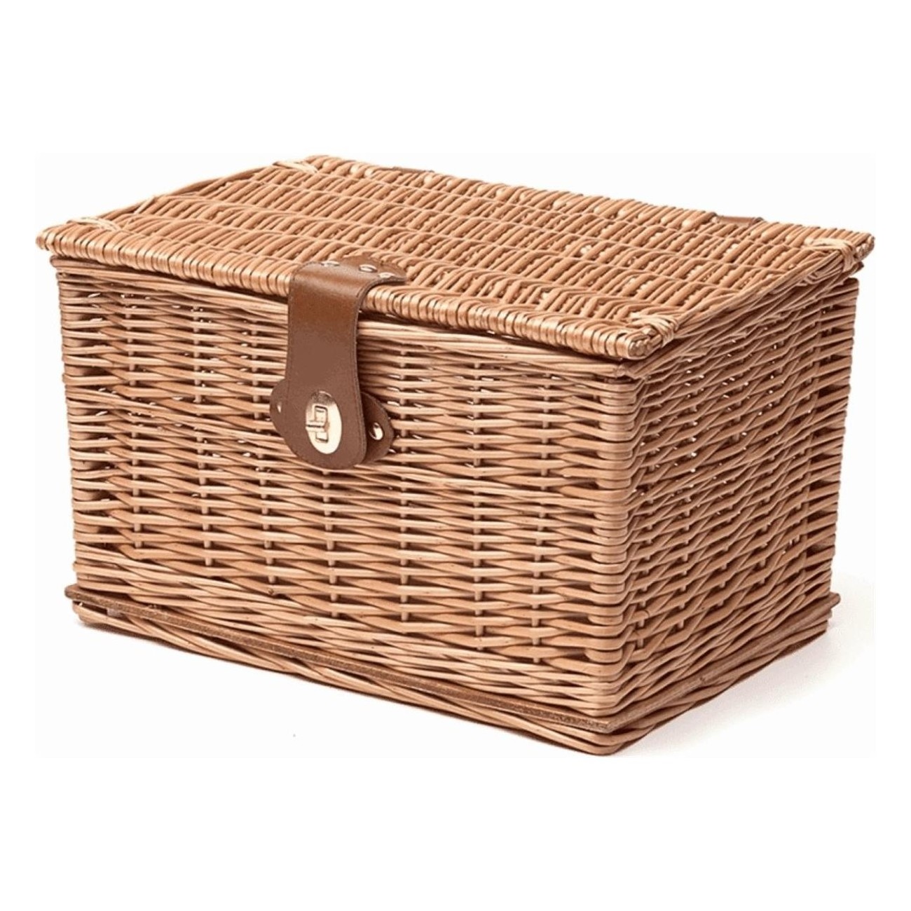 Natural Wicker Suitcase Basket 37x26x23 cm - Elegant and Versatile for Home - 1