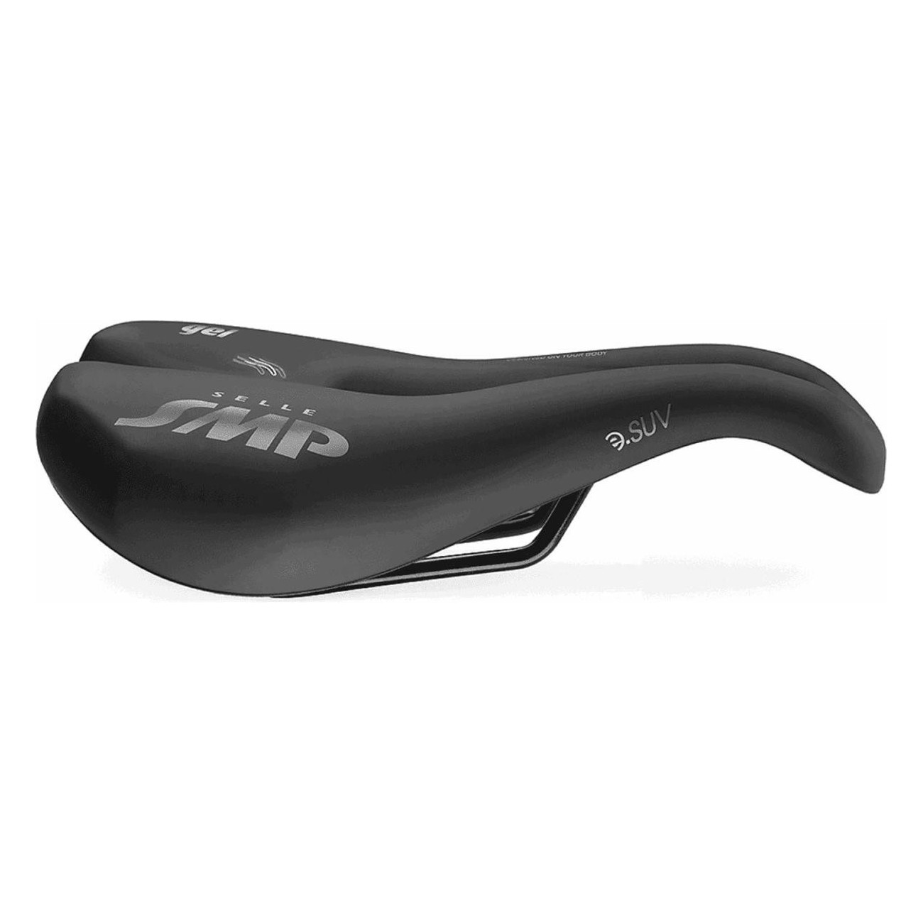 Gel Ergonomic Saddle for E-bike SUV, Black, 160x264 mm, 500g - 3