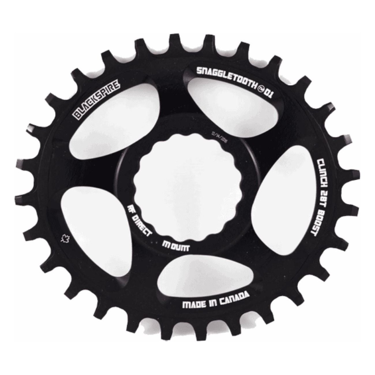 Raceface Snaggletooth 30T Oval Chainring Cinch Direct Mount Boost Black - 1