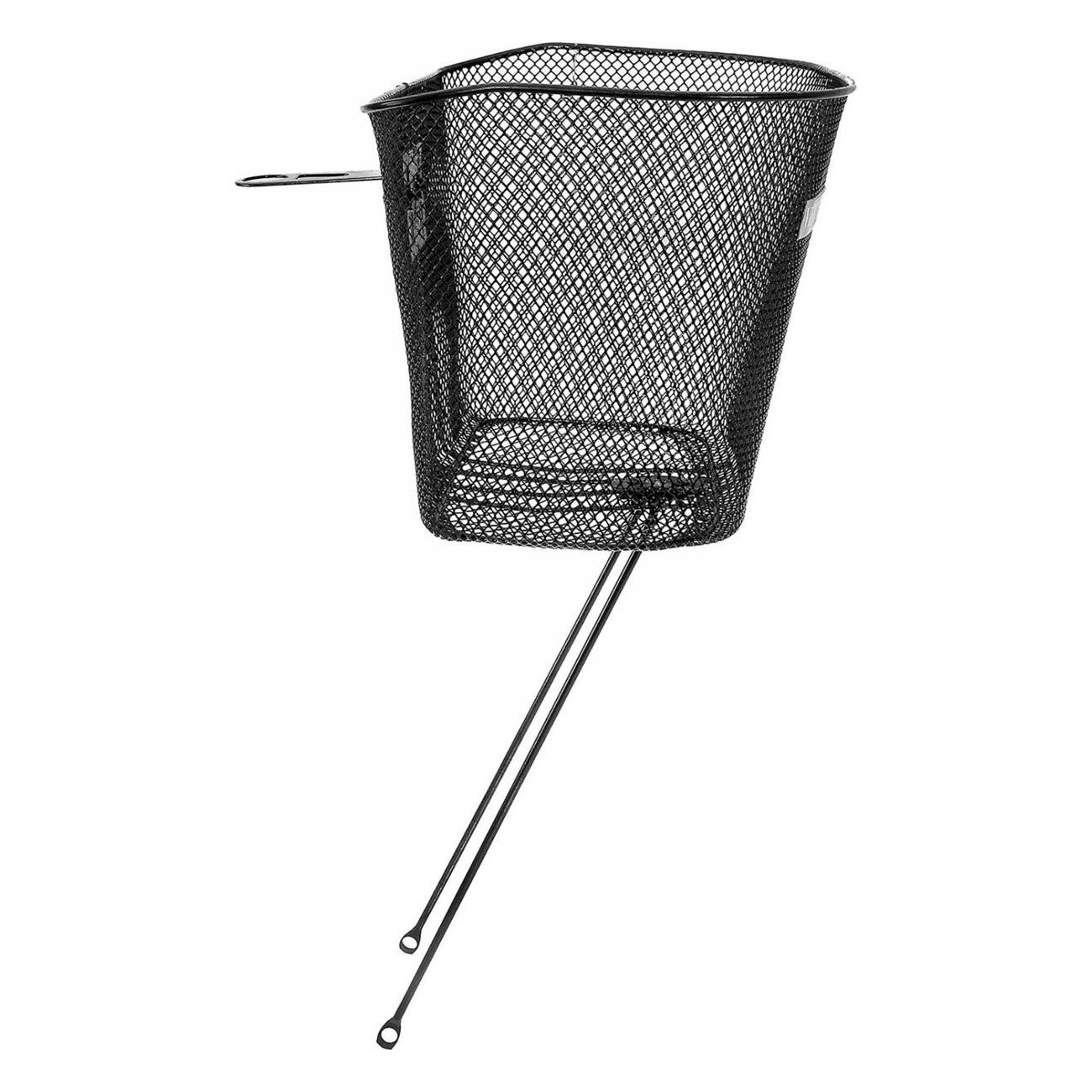 Black Bike Basket 33.5x25.5x26 cm - Fixed Mount for 26'' and 28'' Wheels - 1