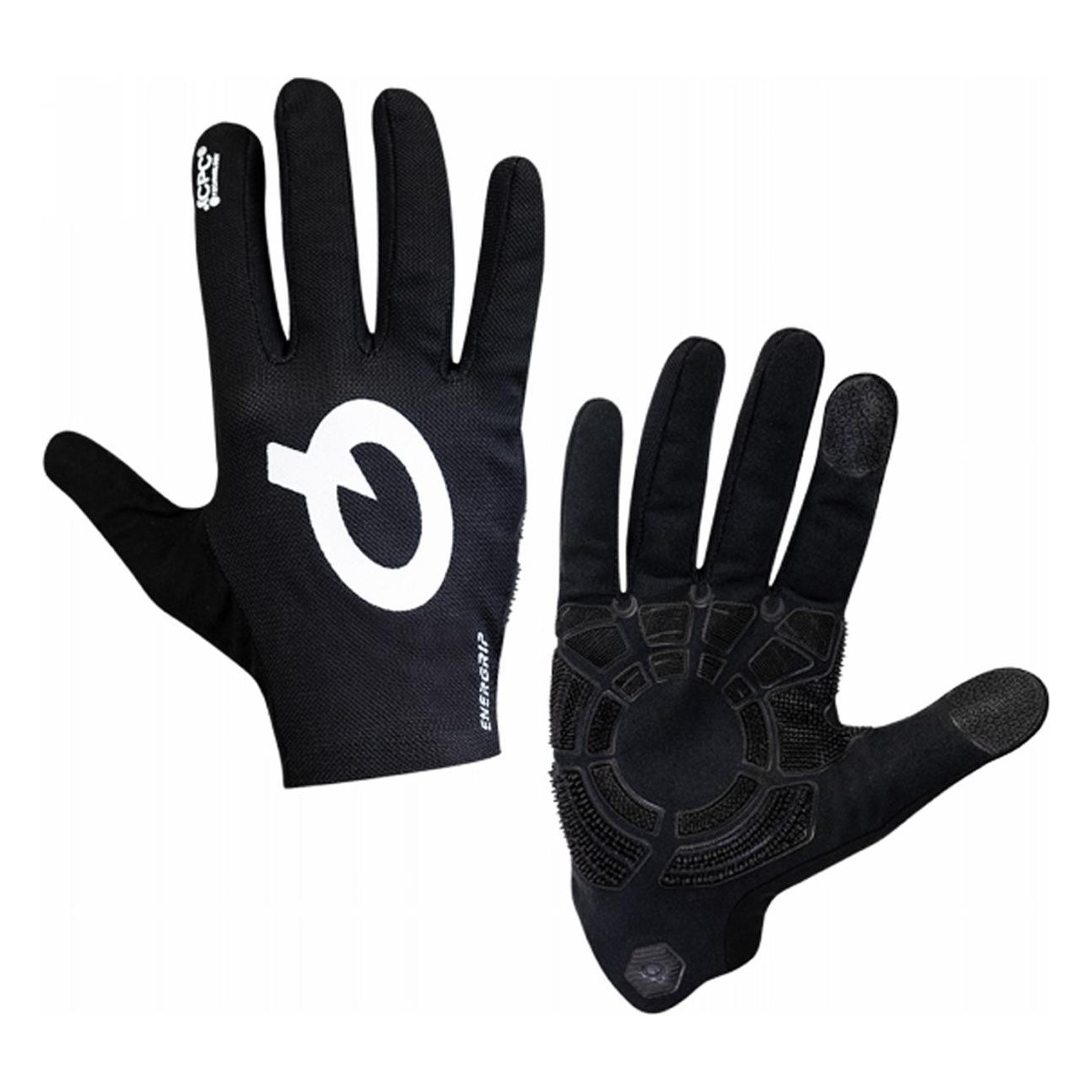 Energrip Long XL Cycling Gloves with CPC Technology, White/Black - 1