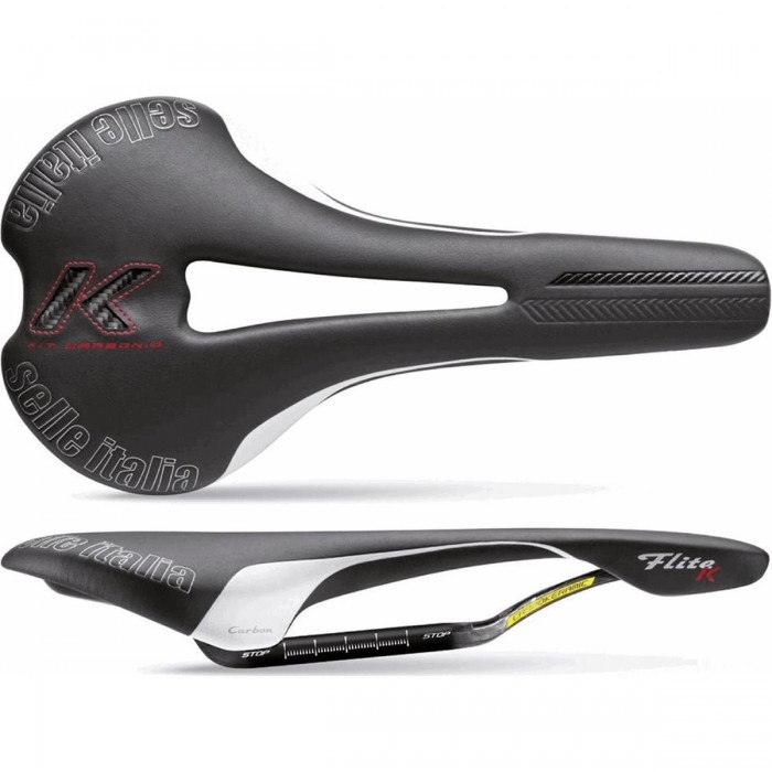 Sella Flite Flow Racing in Carbonio 145x275mm, Nero, 176g - Leggera e Performante - 1 - Selle - 8030282444706