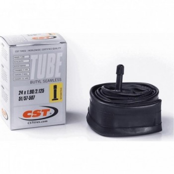 CST 24x1.90/2.125 Inner Tube with 29mm Auto Valve - Standard for 24' Bikes - 1