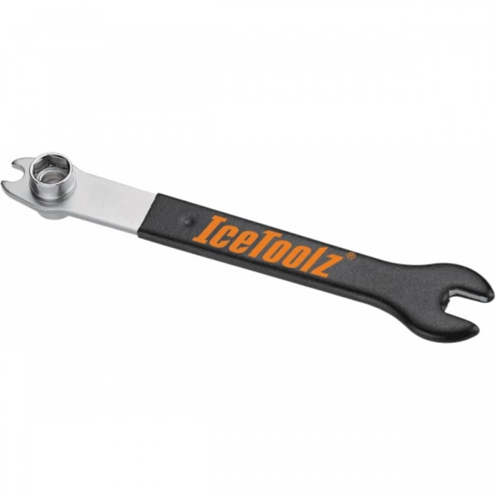 Chromoly Pedal Wrench with 14 and 15mm Sockets - Essential Bike Tool - 1