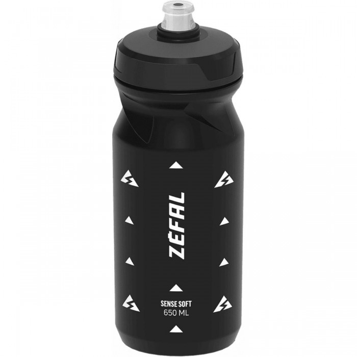 Sense Soft 650ml Black Polypropylene Bottle with Ergonomic Design - 1