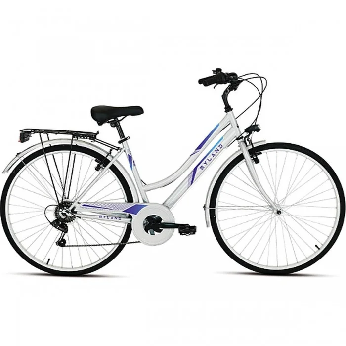 Bicicletta City Donna MYLAND 28' Grigia-Blu con Cambio Shimano 7V, Taglia M - 1 - City - 8059796061391