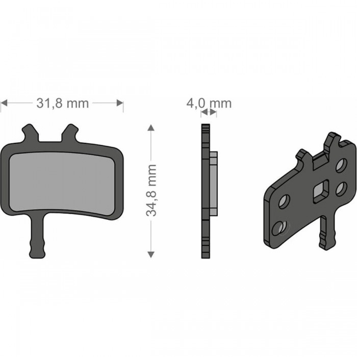 Sintermetallbremsbeläge BRENTA für AVID Juicy 3/5/7/Carbon/Ultimate und BB7 - 1