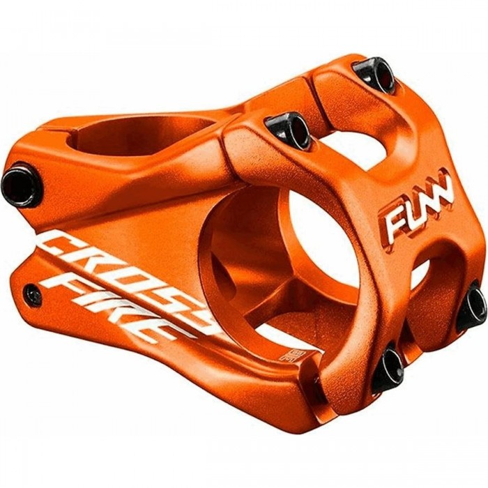 Attacco Manubrio MTB Crossfire 35x35mm in Alluminio Arancio per Canotto 28,6mm, Angolo 0° - 1 - Attacchi manubrio - 471293118989