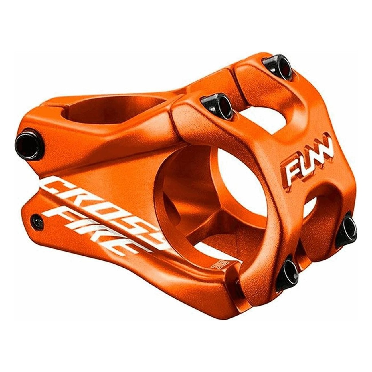 Attacco Manubrio MTB Crossfire 35x35mm in Alluminio Arancio per Canotto 28,6mm, Angolo 0° - 1 - Attacchi manubrio - 471293118989