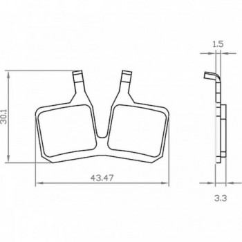 Magura MT5 Bremsbeläge für E-Bike - Organisches Set kompatibel mit MT7 und MT5 - 1