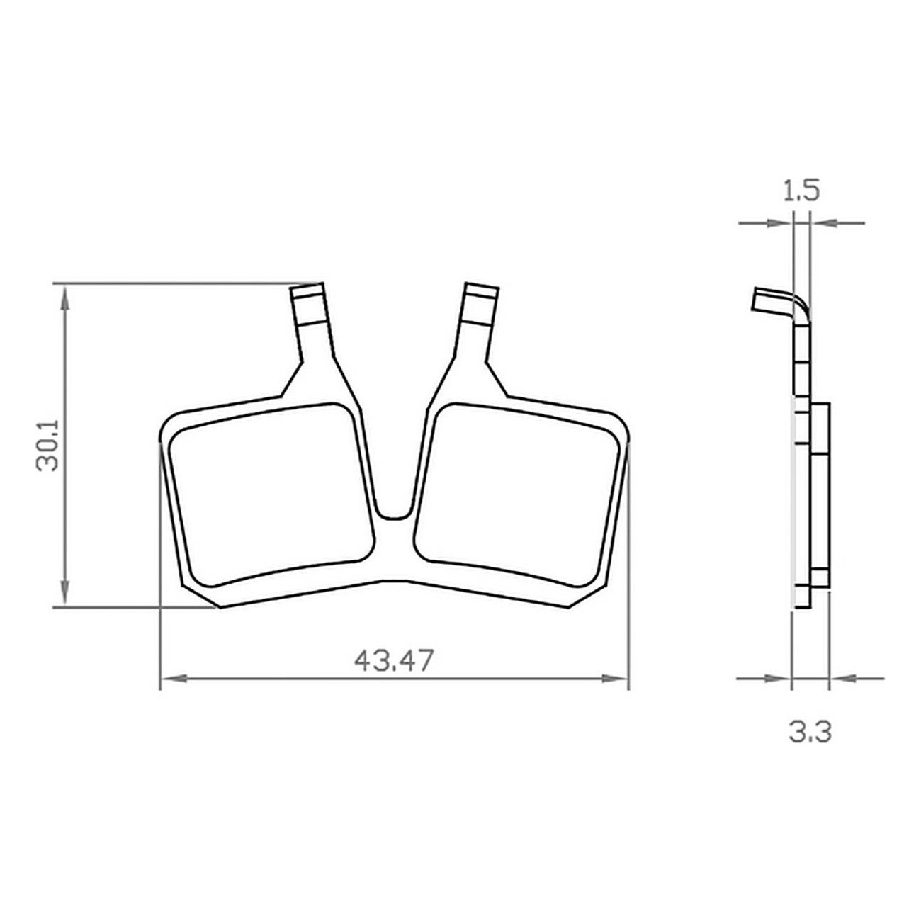 Magura MT5 Bremsbeläge für E-Bike - Organisches Set kompatibel mit MT7 und MT5 - 1