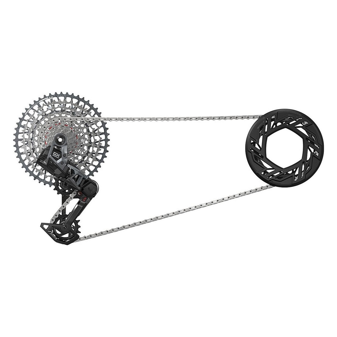 Kit Trasmissione Sram GX AXS Eagle per E-MTB, 34T, 10-52T, Senza Pedivelle, Inclusi Caricabatterie, Batteria e Catena - 1 - Grup