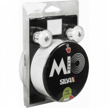 White Silva Mio Handlebar Tape in Polyurethane with Expansion Plugs for Bike - 2