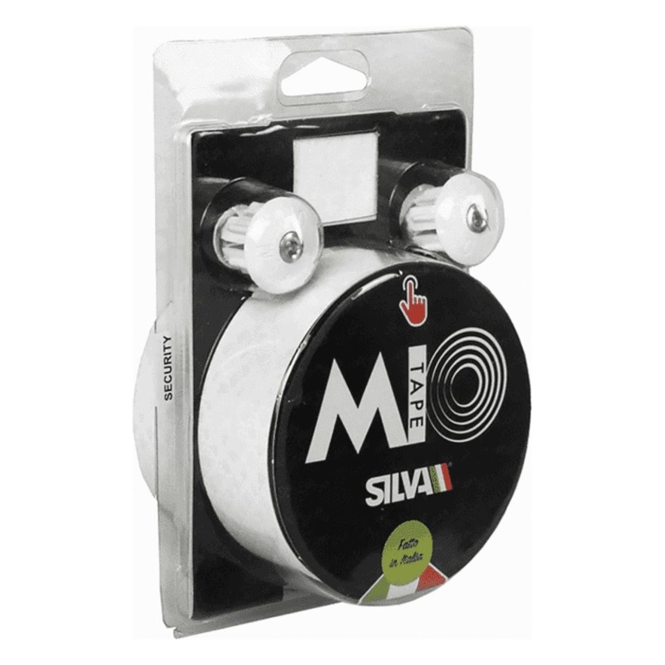 White Silva Mio Handlebar Tape in Polyurethane with Expansion Plugs for Bike - 2