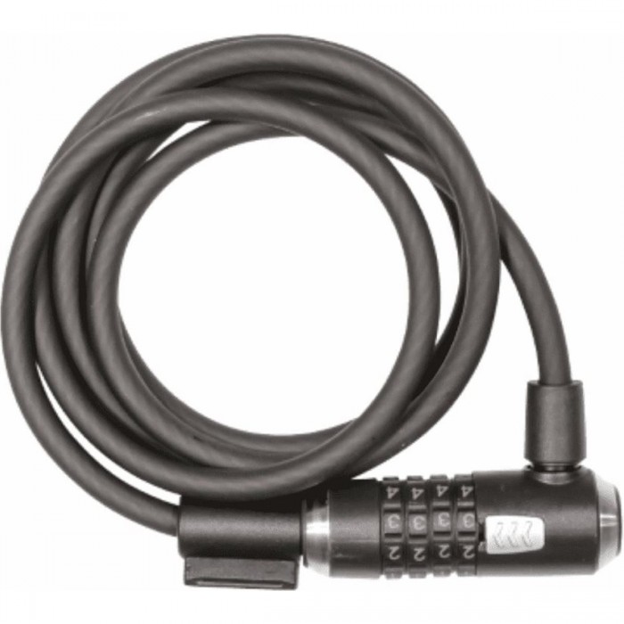 Kryptoflex Black Spiral Lock with Combination, Cable 10mm x 1800mm - 1