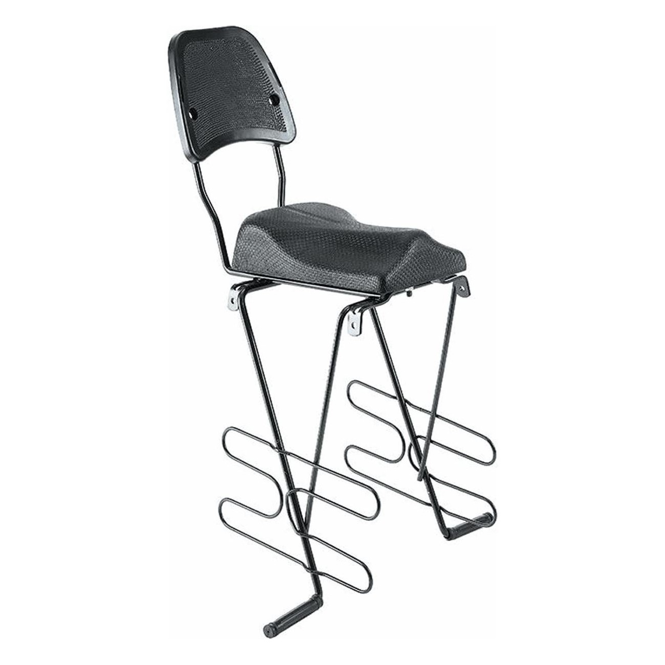 Asiento Trasero Acolchado de Acero Negro MVTEK con Cinturones de Seguridad - 1