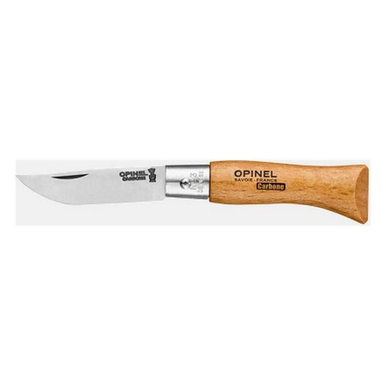 Opinel Classic Knife No.3 with 4 cm Carbon Steel Blade and Beech Handle - 1