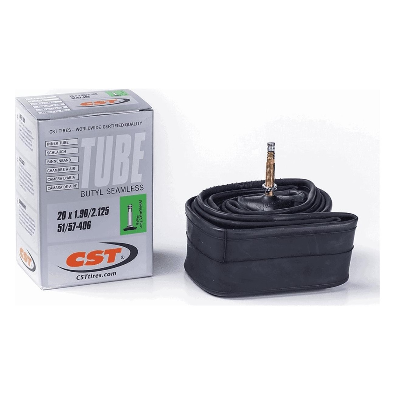 CST Inner Tube 20x1.90/2.125 with 35mm Schrader Valve - ETRTO 51/57-406 - 1