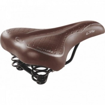 Citybike Future Man Brown Saddle with Springs and FLEX PU Padding 250x190 mm - 1