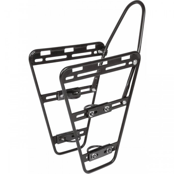 MVTEK Traveller Front Rack in Black Aluminum, 25kg Capacity, Universal Fit - 1