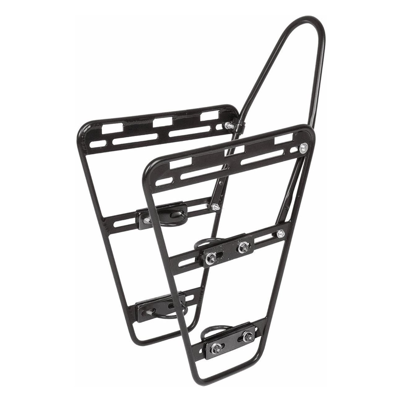 MVTEK Traveller Front Rack in Black Aluminum, 25kg Capacity, Universal Fit - 1