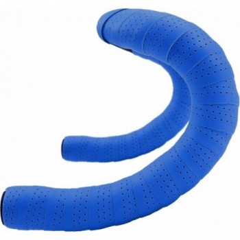 EOLO SOFT 3mm Perforated Handlebar Tape in PU+EVA Blue for Fixed Gear Bikes - 1