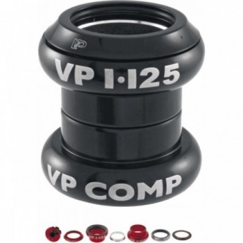 A-Head Set Steering Series 1'-1/8' Black with EC34/28.6 and EC34/30 Caps - 1