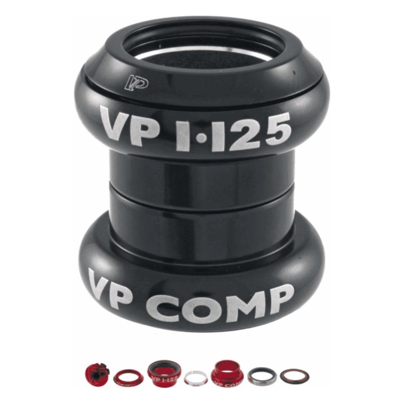 A-Head Set Steering Series 1'-1/8' Black with EC34/28.6 and EC34/30 Caps - 1