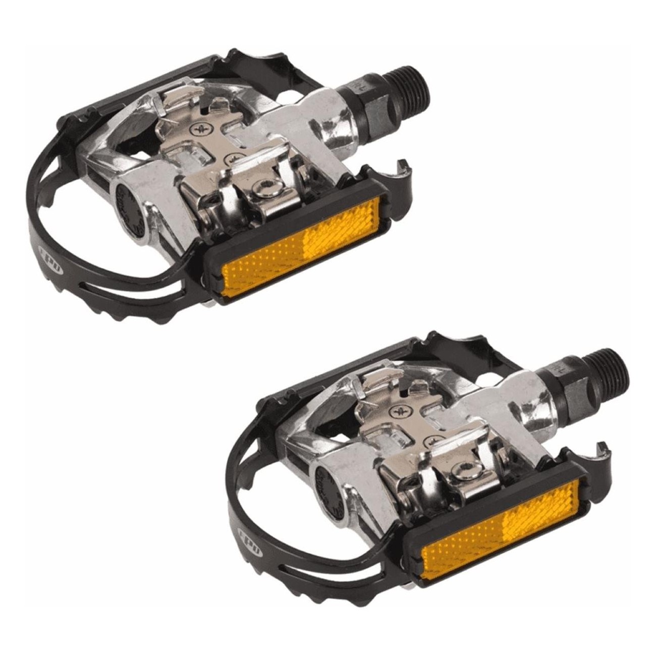 Pedales FPD NWL-273 Duales Compatibles Shimano - Negro/Plata - 2