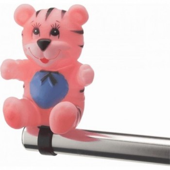 Sonnette de Vélo Enfant en Forme de Tigre Rose - Accessoire Amusant et Sûr - 1