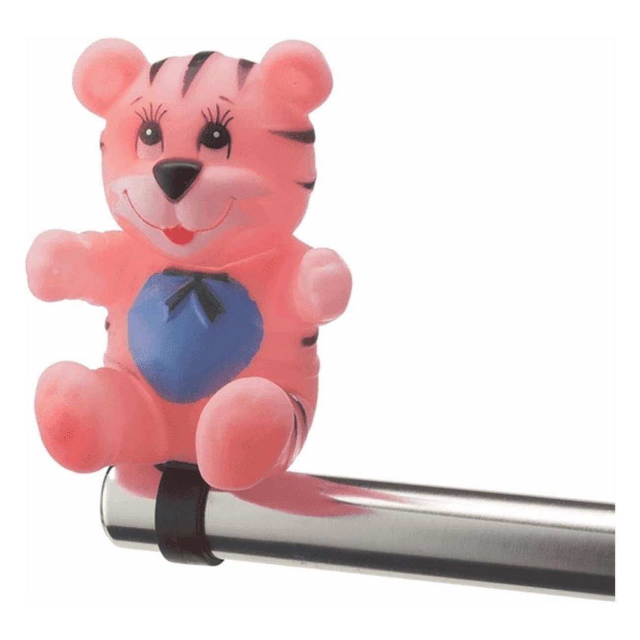 Sonnette de Vélo Enfant en Forme de Tigre Rose - Accessoire Amusant et Sûr - 1