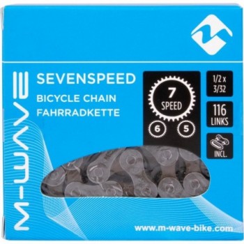 Chaîne de vélo M-WAVE Marron 116 maillons pour 7/6/5 vitesses avec maillon de verrouillage - 2