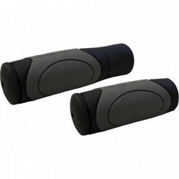 MVTEK City Bike Grips 125+92mm Black/Grey for Revoshift - 1