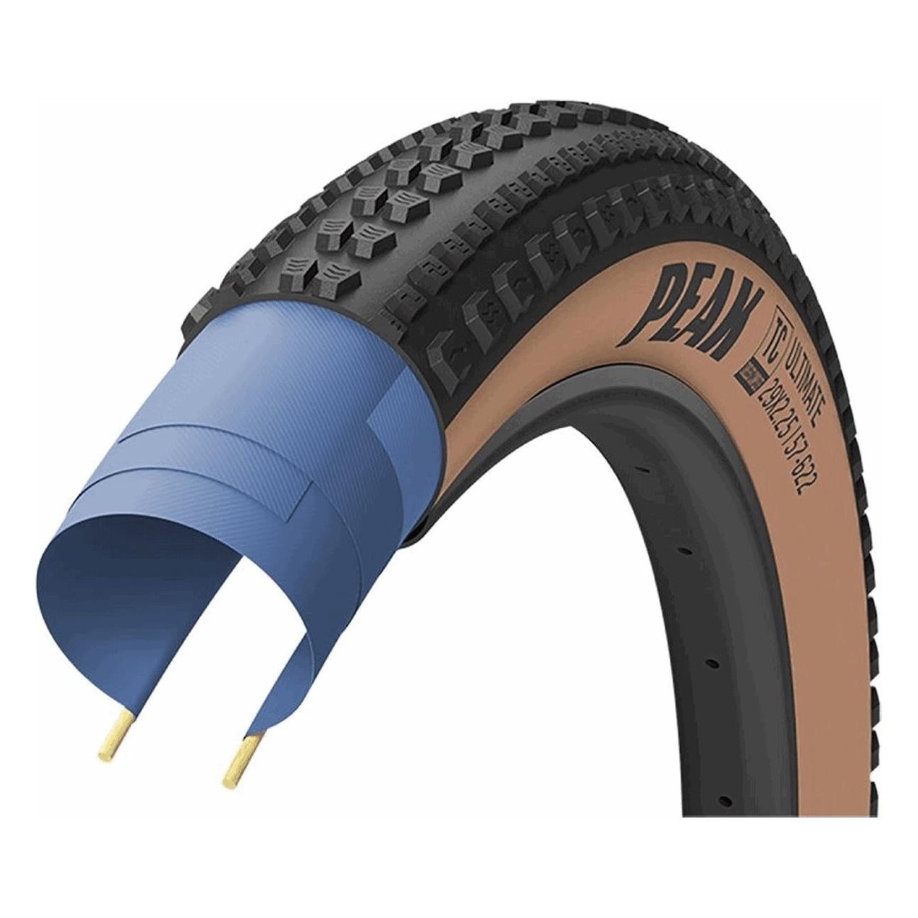 Copertone Goodyear Peak 29x2,40 Tubeless Cross Country Nero/Para con Protezione M: Wall e 120 TPI - 1 - Copertoni - 081043203169