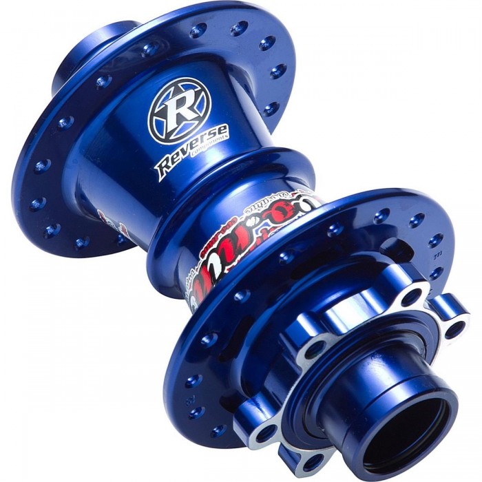 Moyeu Avant Reverse EVO-9 Disc 32 Trous 20 mm Bleu - Système 4 en 1 - 1