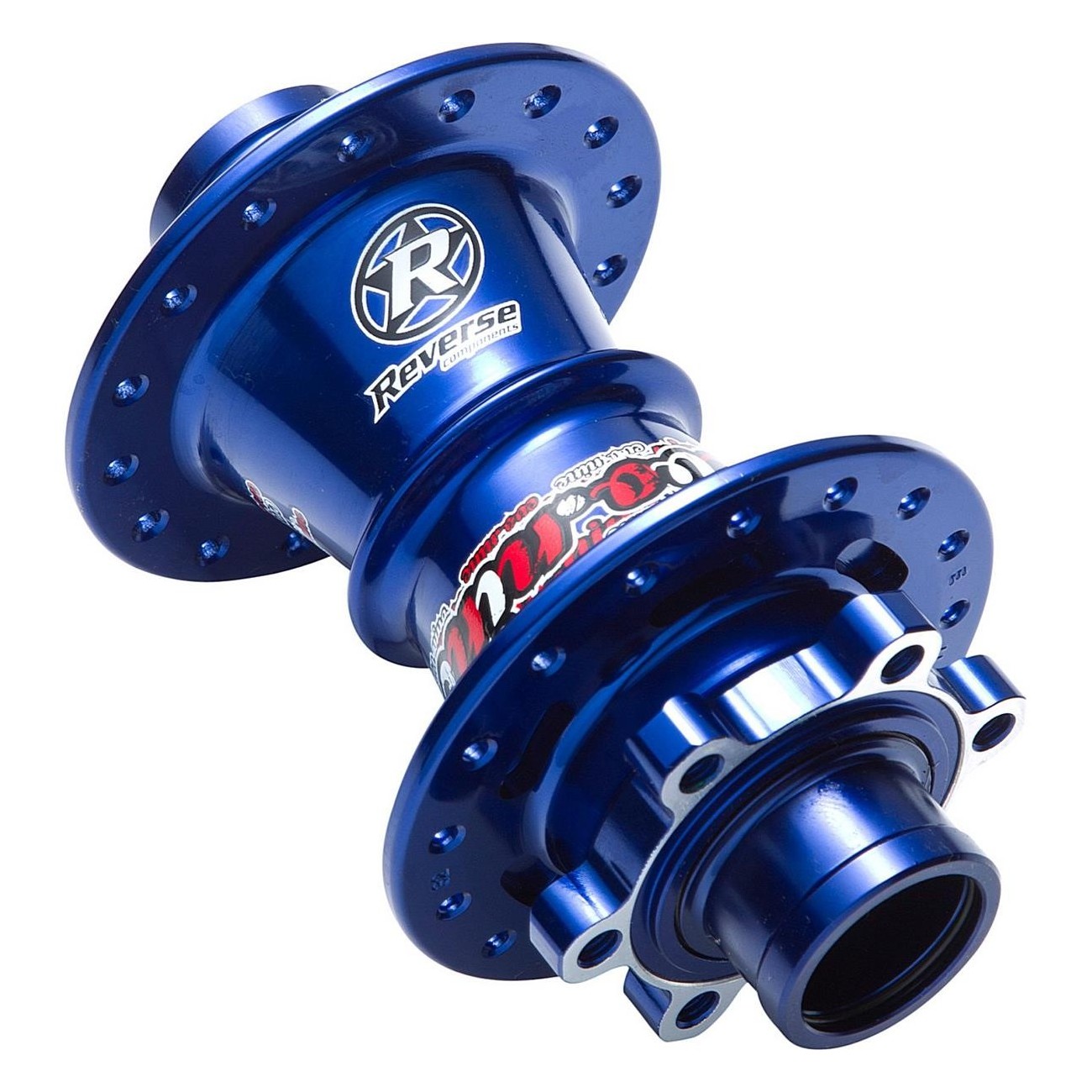 Moyeu Avant Reverse EVO-9 Disc 32 Trous 20 mm Bleu - Système 4 en 1 - 1