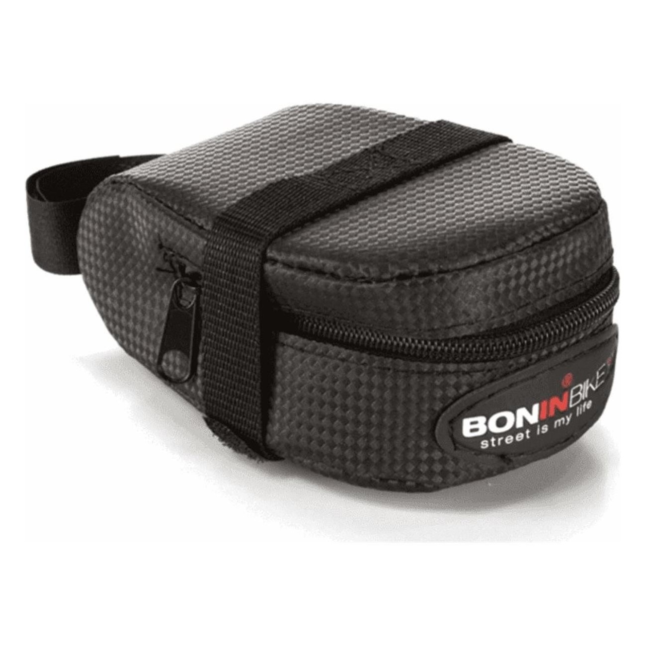 Carbon Look Underseat Bag 14x9x5 cm, Lightweight and Durable, Ideal for Bike - 1