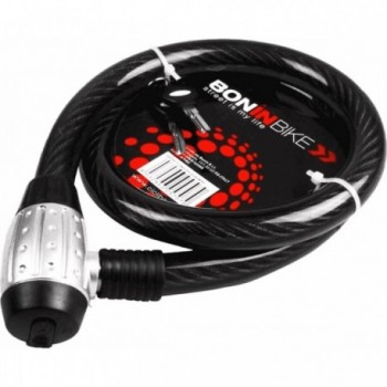 Candado de Cable BONINBIKE 25x1200 mm Gris/Negro - Seguridad para Bicicletas - 1