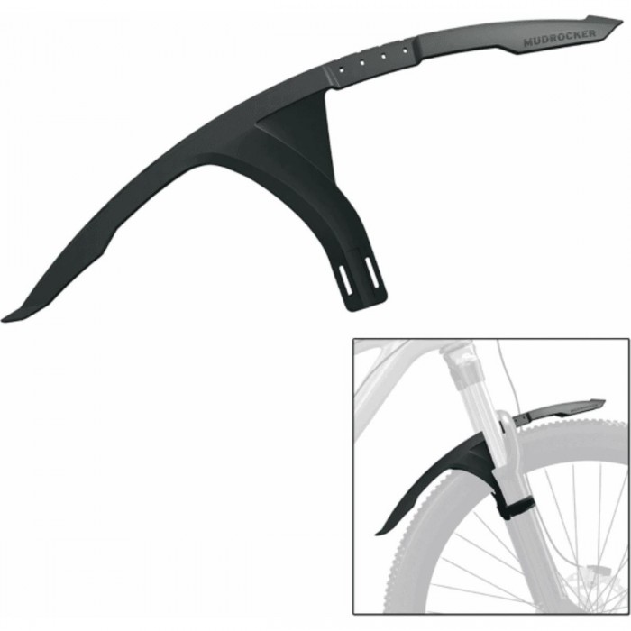 SKS Mudrocker Front Mudguard Black for MTB 27.5-29 Inches, Shockproof Plastic - 1