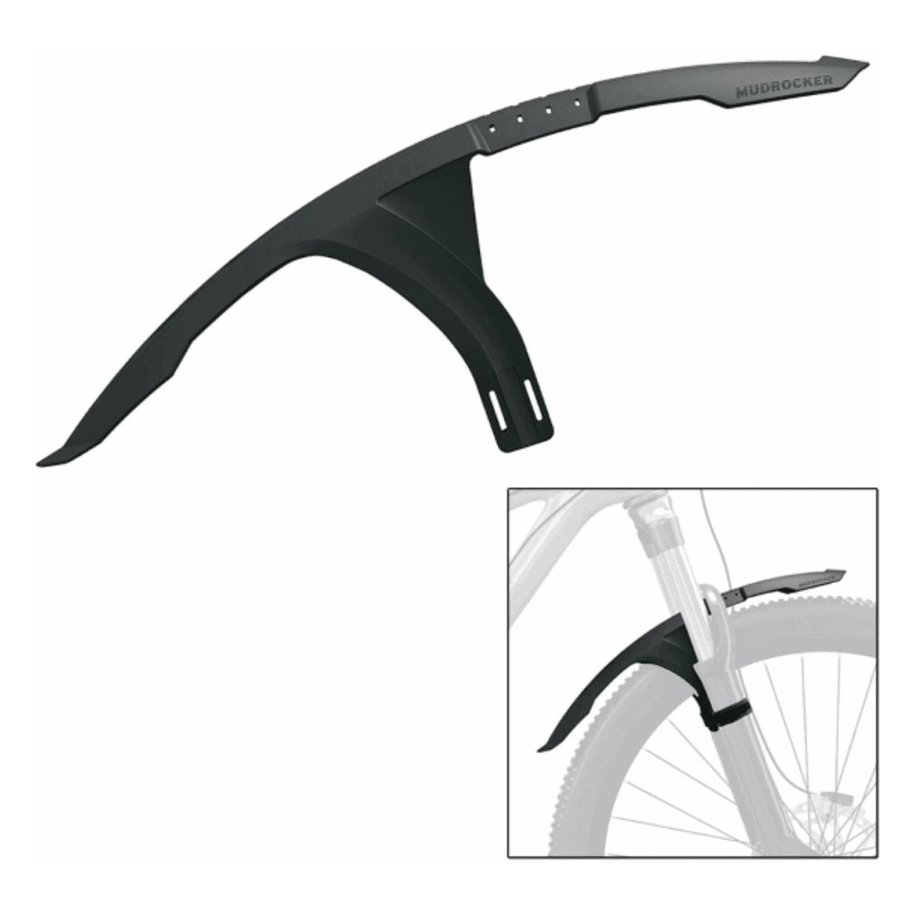 SKS Mudrocker Front Mudguard Black for MTB 27.5-29 Inches, Shockproof Plastic - 1