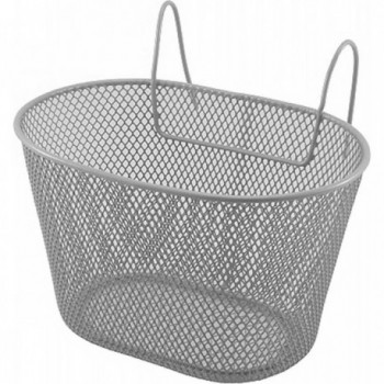 Panier Avant Enfant en Fer Plastifié Argent 24x17x14.5 cm - Résistant et Pratique - 1