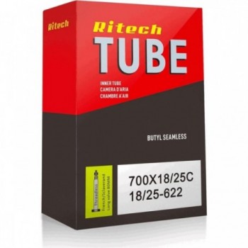 Ritech 700x18/25 Inner Tube with 80mm Presta Valve for Bicycles - 1