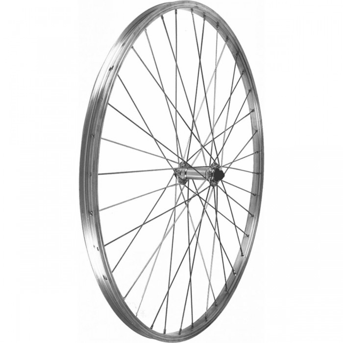 Ruota Anteriore 26x1.75 in Alluminio per V-brake con Mozzo a Bloccaggio Rapido Silver - 1 - Ruote complete - 8053329969260