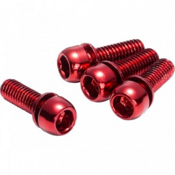 Red M6x18mm Steel Reverse Brake Adapter Screw Set - 1