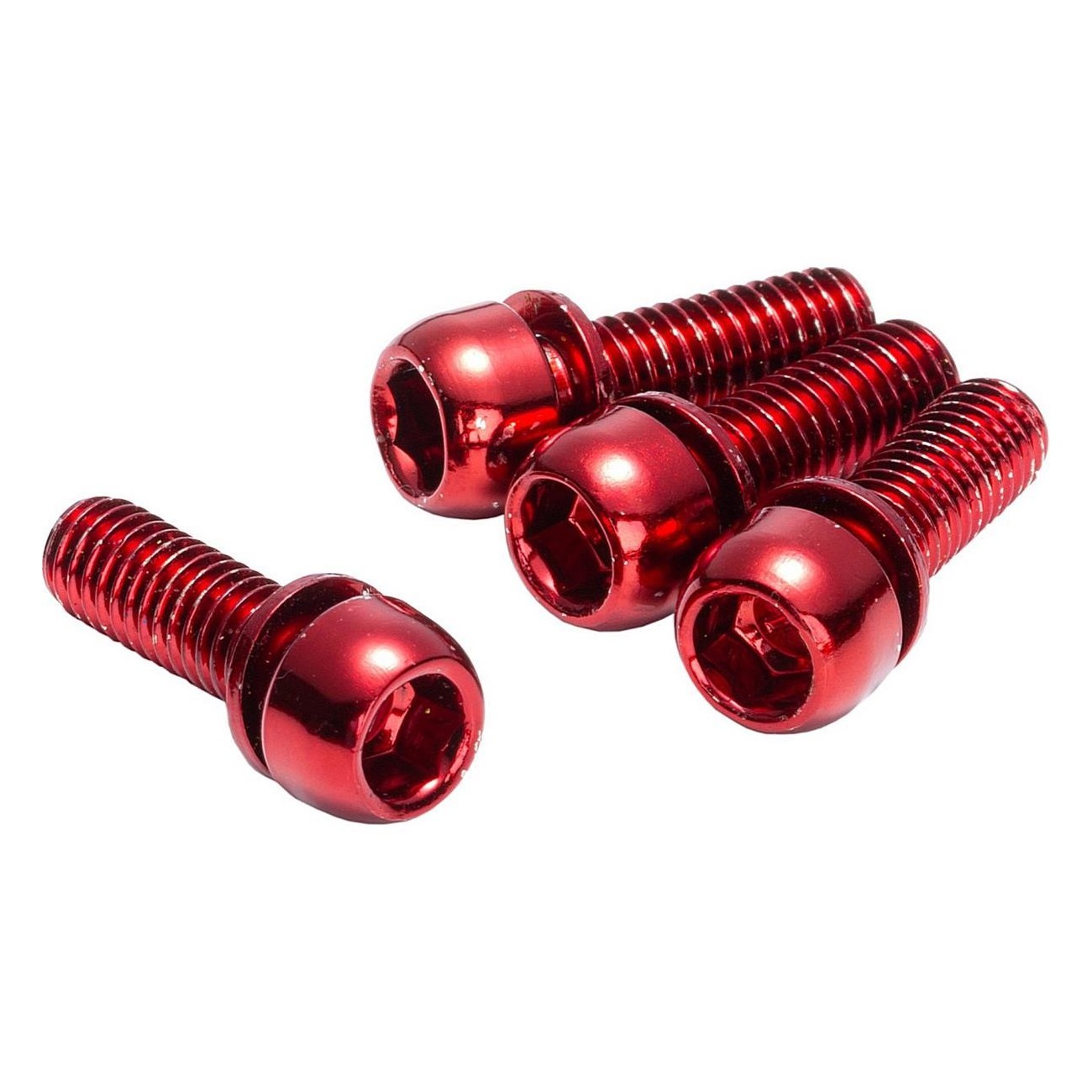 Red M6x18mm Steel Reverse Brake Adapter Screw Set - 1